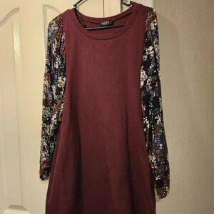 GiGio Small Womens Dress Maroon Small
